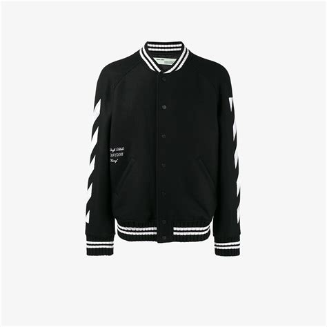 off-white brushed paint bomber jacket replica